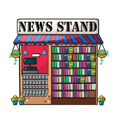 A newspaper shop vector image