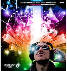 Dj poster vector image