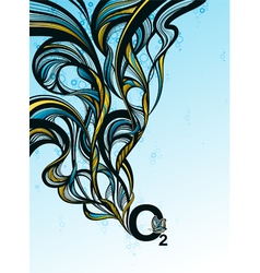 Oxygen splash - abstract design vector image