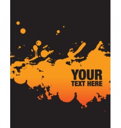 Orange splodge vector image