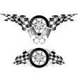 Sports race emblems vector image