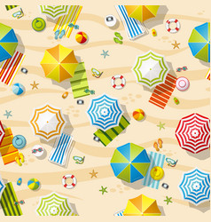 Seamless beach resort with colorful beach vector image