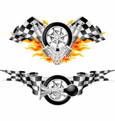 Sports race emblems vector image
