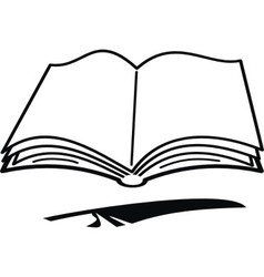 Cartoon book and feather vector image