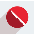 Red circle icon on gray background Eps10 vector image