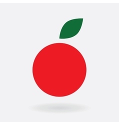 Icon simple apple red symbol stylization Icon simple apple red symbol stylization vector image