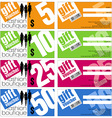 Gift Vouchers Set vector image