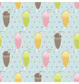 Milkshake pattern vector image