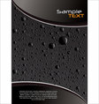 Black water drops vector image