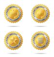 Golden labels vector image