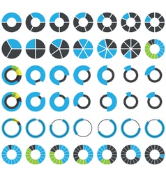 Round infographic elements and pie charts Round infographic elements and pie charts vector image