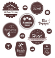 Travel and vacation emblems set vector image