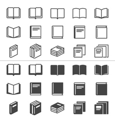 Book thin icons vector image