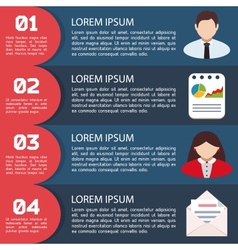 Flat Business Infographic Background vector image