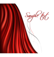 Brightly lit red curtain background vector image