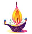 Indian oil lamp vector image