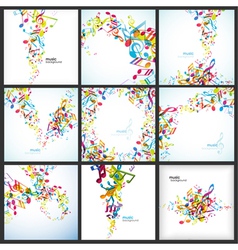 Abstract background with tunes vector image