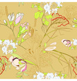 Floral seamless wallpaper vector image
