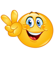 V sign emoticon vector image
