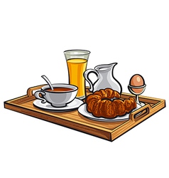 Breakfast in hotel vector image