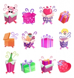 Gift box vector image