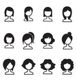 Woman hair style icons symbol i Woman hair style icons symbol i vector image