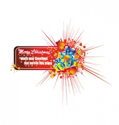 Christmas greetings card vector image