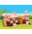 Wooden house vector image