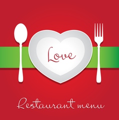 Love menu vector image