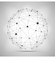 Wireframe connecting earth sphere Globe vector image