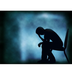 Feeling blue vector image