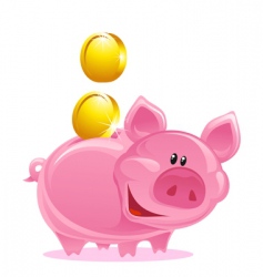 Piggy bank vector image