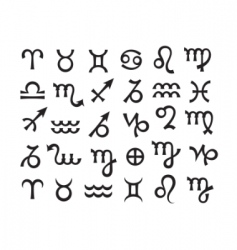 Astrological signs of zodiac vector image