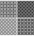 Seamless checked crisscross patterns set vector image