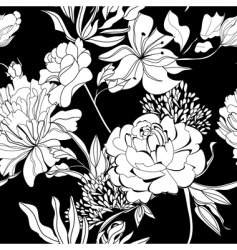 Decorative seamless wallpaper vector image