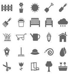Gardening icons on white background vector image