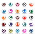 Spiral movement in circle shape vector image