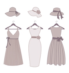 Vintage fashion items vector image