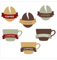 Coffee elements vector image