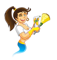 Genie Cleaner Female vector image