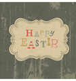 Happy easter vintage background vector image