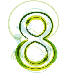 Green number 8 vector image