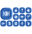 Food and drink buttons vector image