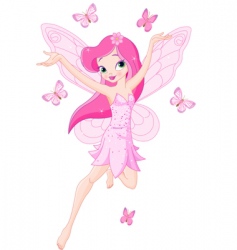 Cute Spring fairy vector image