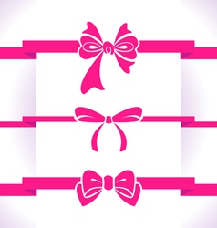 Bow set vector image