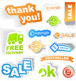 Sticker set vector image