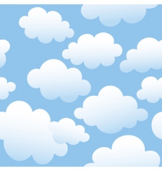 Cloudy seamless background vector image