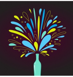 Champagne splash explosion vector image