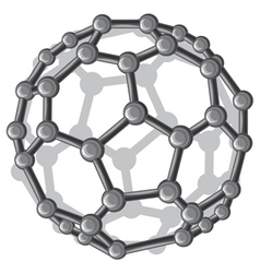 Molecular structure of the C60 buckyball vector image