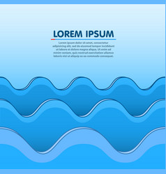 Waves clouds or mountains seamless light blue vector image